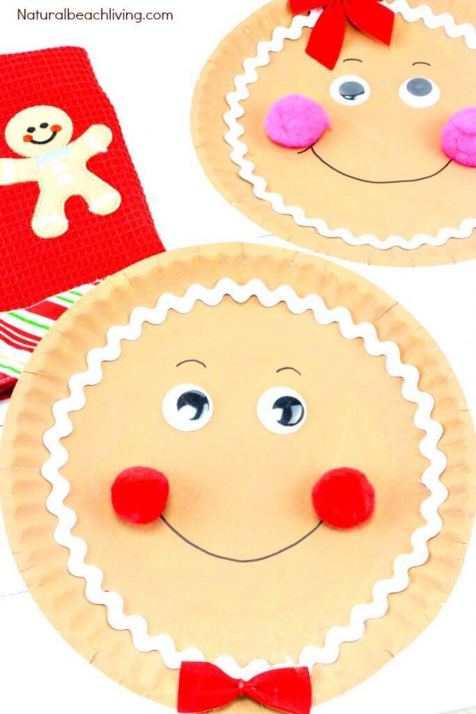 DIY Paper Plate Gingerbread Man Craft For Preschoolers