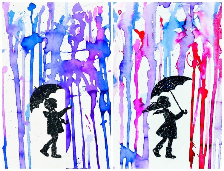 DIY Rain Painting In Rainy Days For Adults DIY Rainy Day Crafts For Kids 