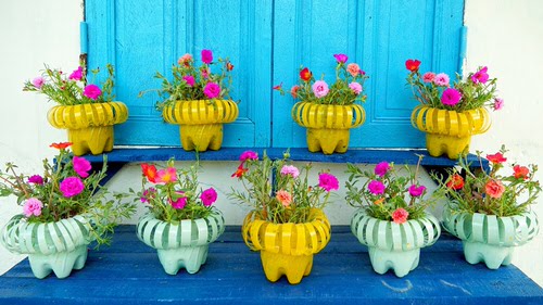DIY Creative Plastic Bottle Flower Pot Craft For Garden