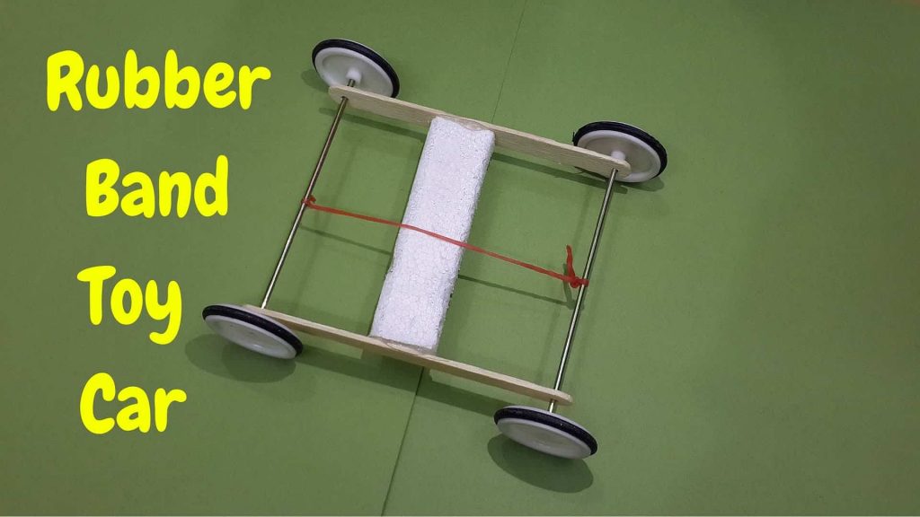 DIY Rubber Band Powered Toy Car For Kindergarten