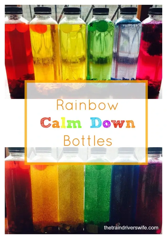 DIY Sensory Toys Rainbow Calm Down Bottles Easy DIY Toys To Make At Home 
