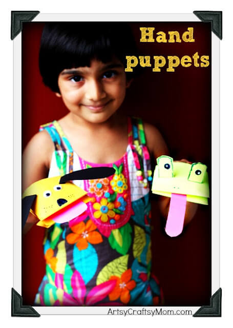 DIY Simple To Make A Paper Hand puppets For Kids