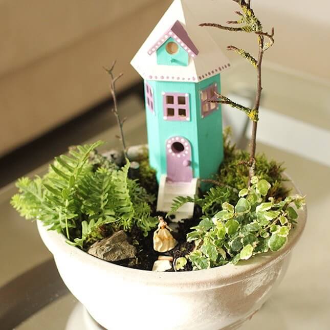 DIY Small Indoor Fairy Treehouse Garden For Kids