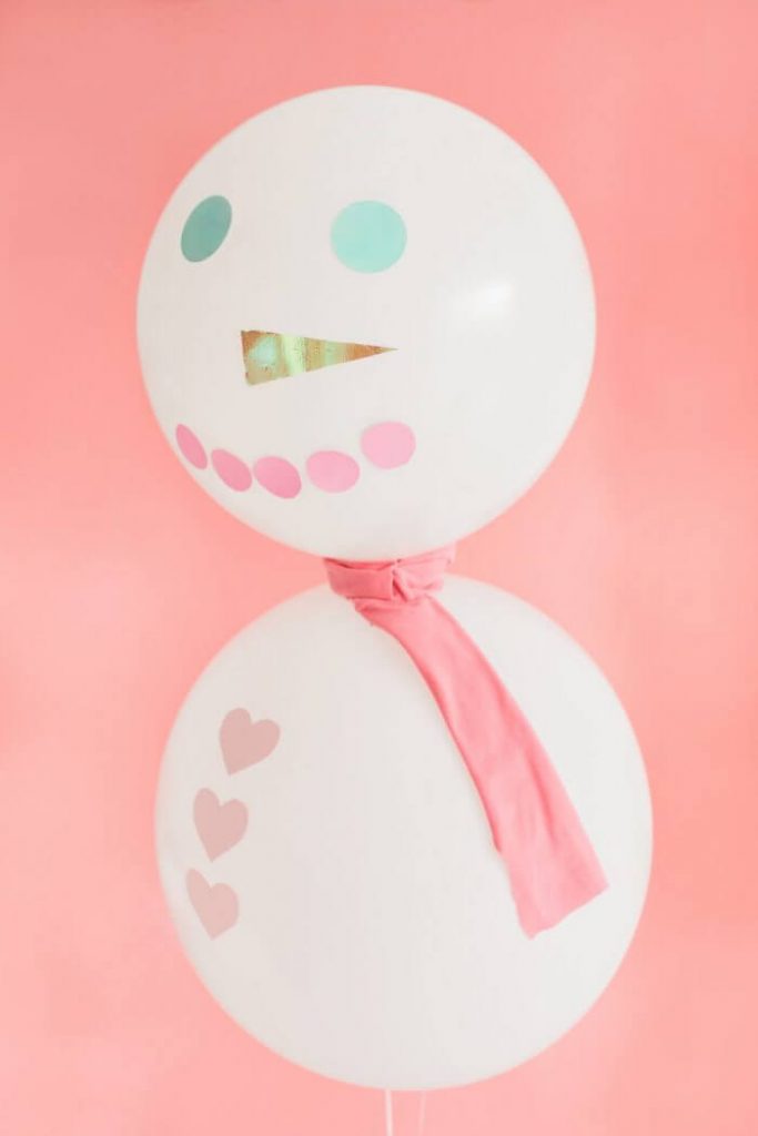 DIY Snowman Balloon For Kids