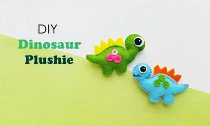DIY Stuffed Dinosaur Plushie Stuffed Animal Sewing patterns For Kids DIY Stuffed Toys For Kids