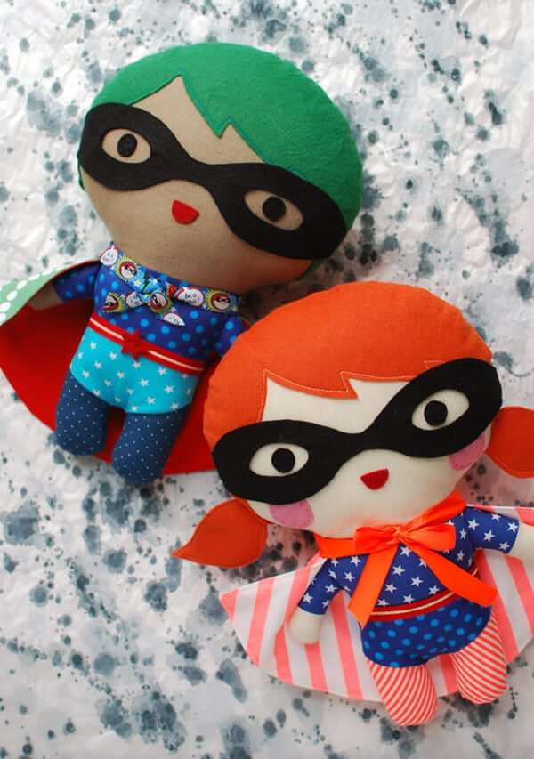 DIY stuffed Toys Superhero For Kids