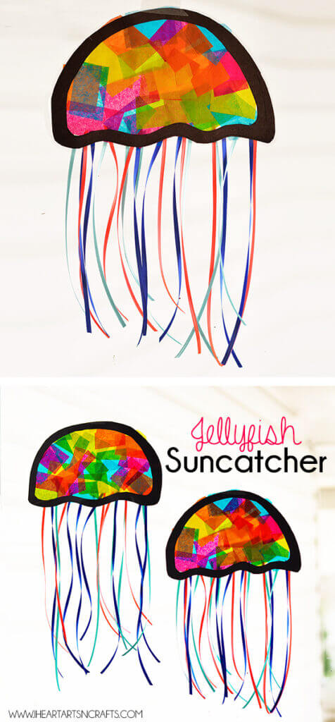 DIY Suncatcher Jellyfish Kids Craft