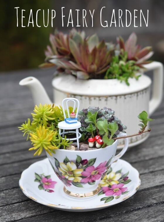  DIY Teacup Garden For Kids