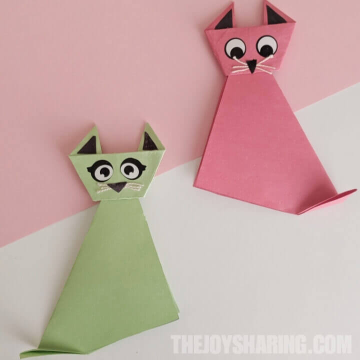 DIY Tissue Paper Origami Cat For Preschoolers DIY Tissue Paper Craft Ideas