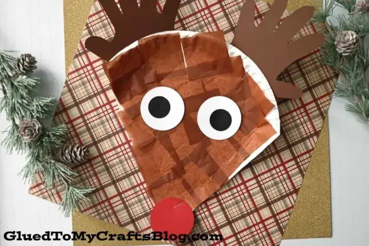 DIY Tissue Paper Plate Reindeer Craft For Kids DIY Tissue Paper Craft Ideas