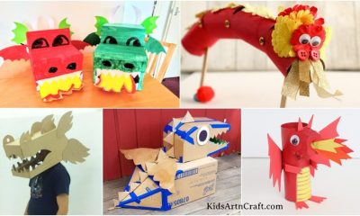Dragon Cardboard Crafts For Kids