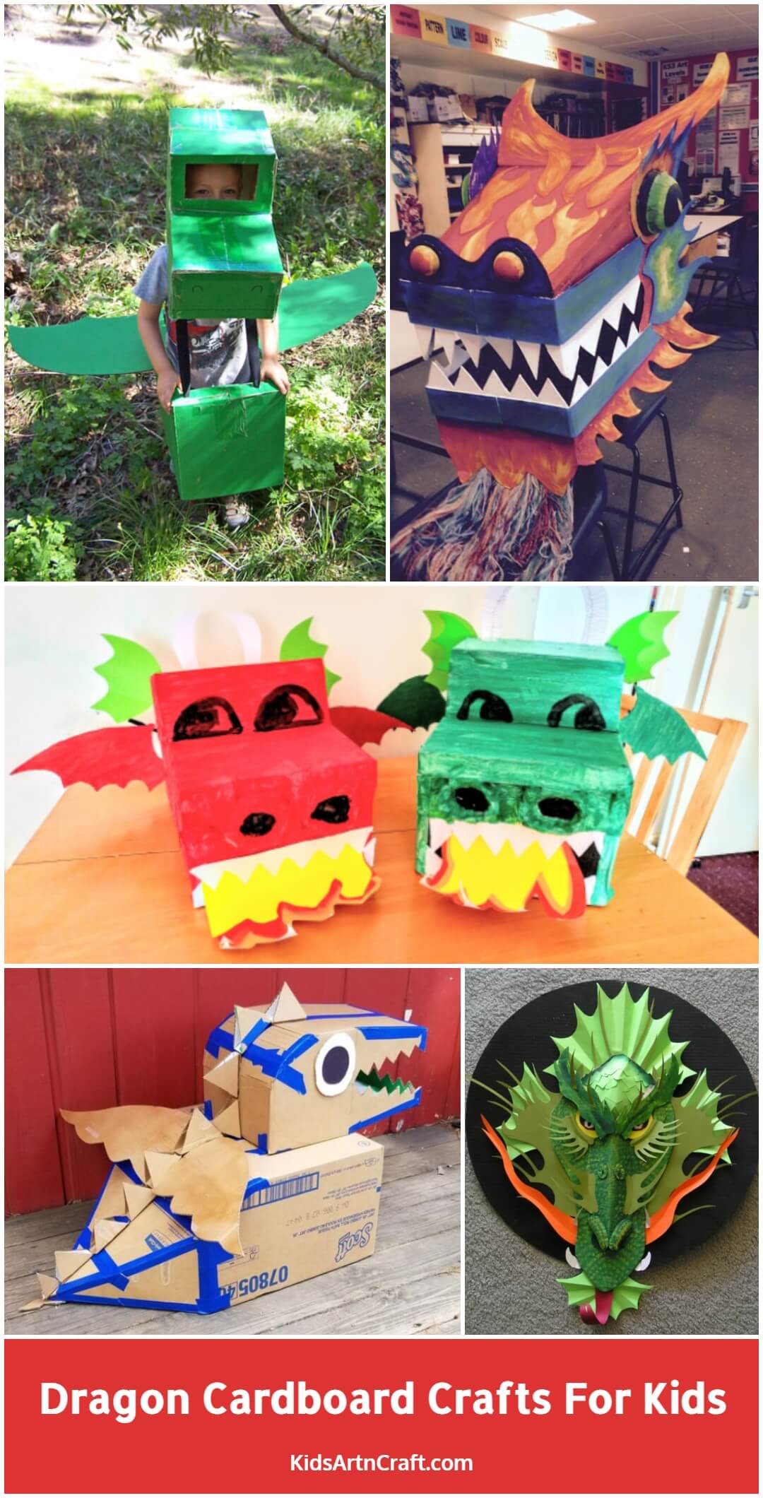 Dragon Cardboard Crafts For Kids
