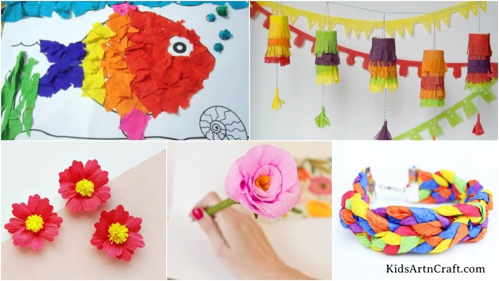 Easy Crepe Paper Craft Ideas - Kids Art & Craft