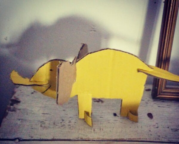 Easy & Cute Baby Elephant Cardboard Craft