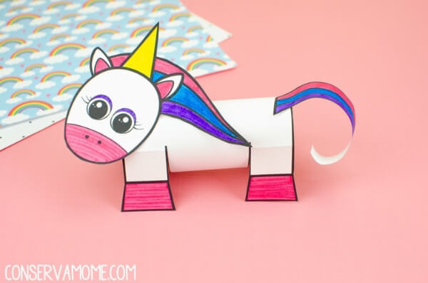 Toilet Roll Unicorn Crafts for Kids Easy & Fun Unicorn Craft With Template