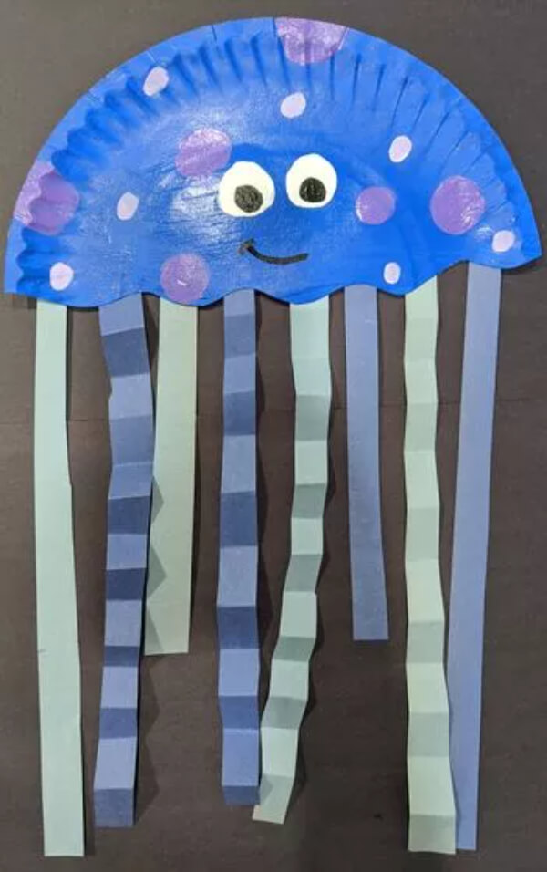 Easy Jellyfish Animal Paper Plate Craft Tutorial For Kids