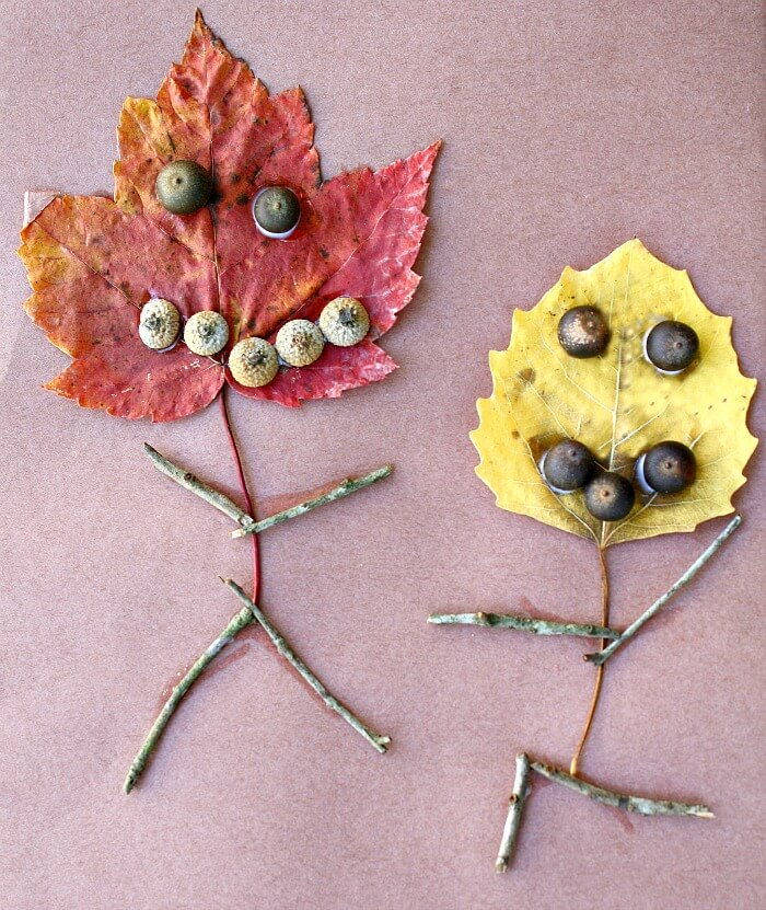 Leaf Art and Craft Ideas For Kids Easy Leaf People Craft Idea For Kids