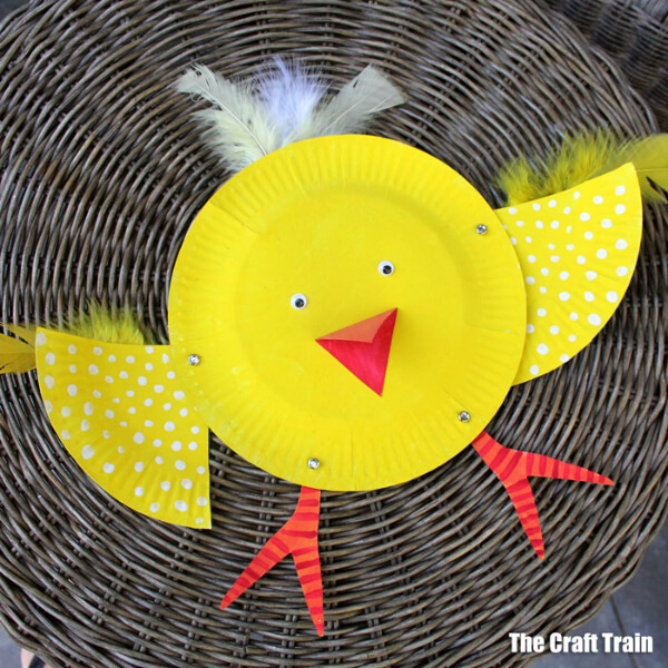 Bird Paper Plate Crafts For Kids Easy Paper Plate Chicken Bird Craft Idea