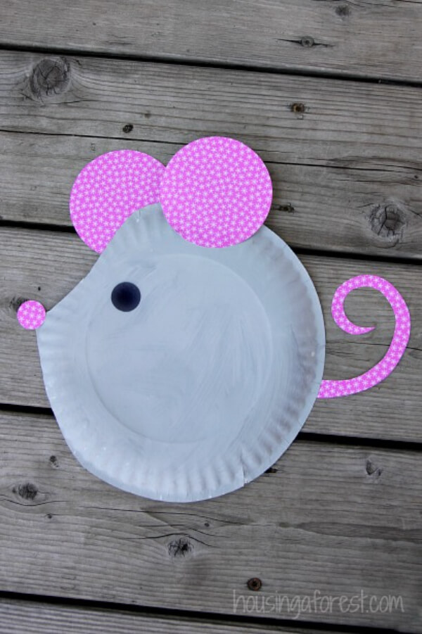 Easy Paper Plate Mouse Craft For Kids