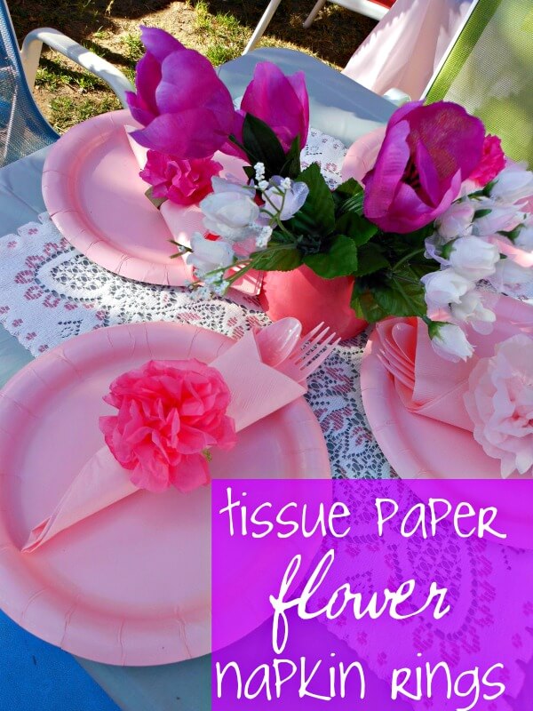 Easy Tissue Paper Flower Napkin Rings For A Party DIY Tissue Paper Craft Ideas