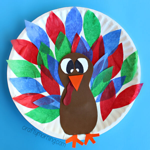 Easy Thanksgiving Turkey Craft Using Paper Plate