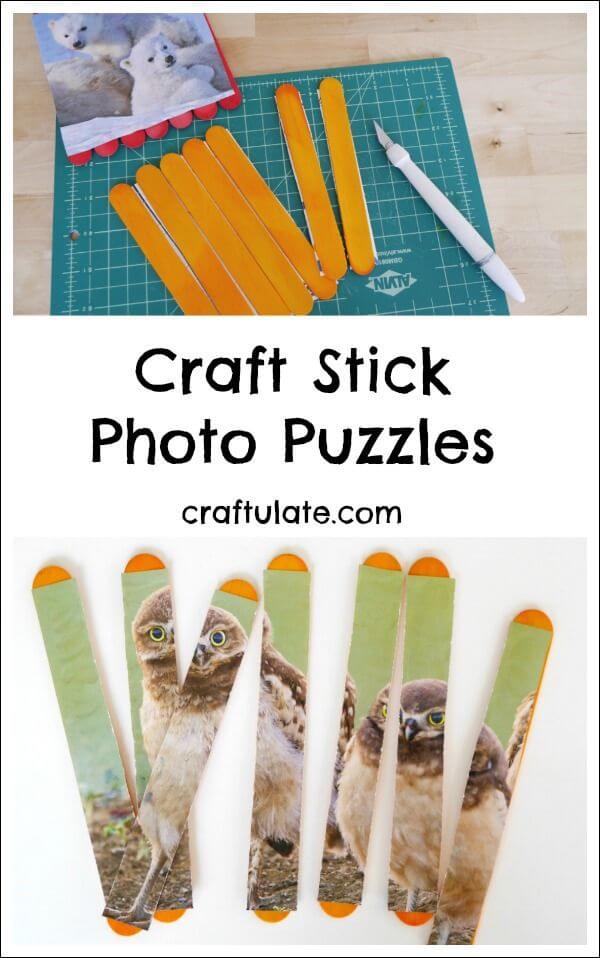  Easy To Learning Craft Stick Photo Puzzle For Toddlers