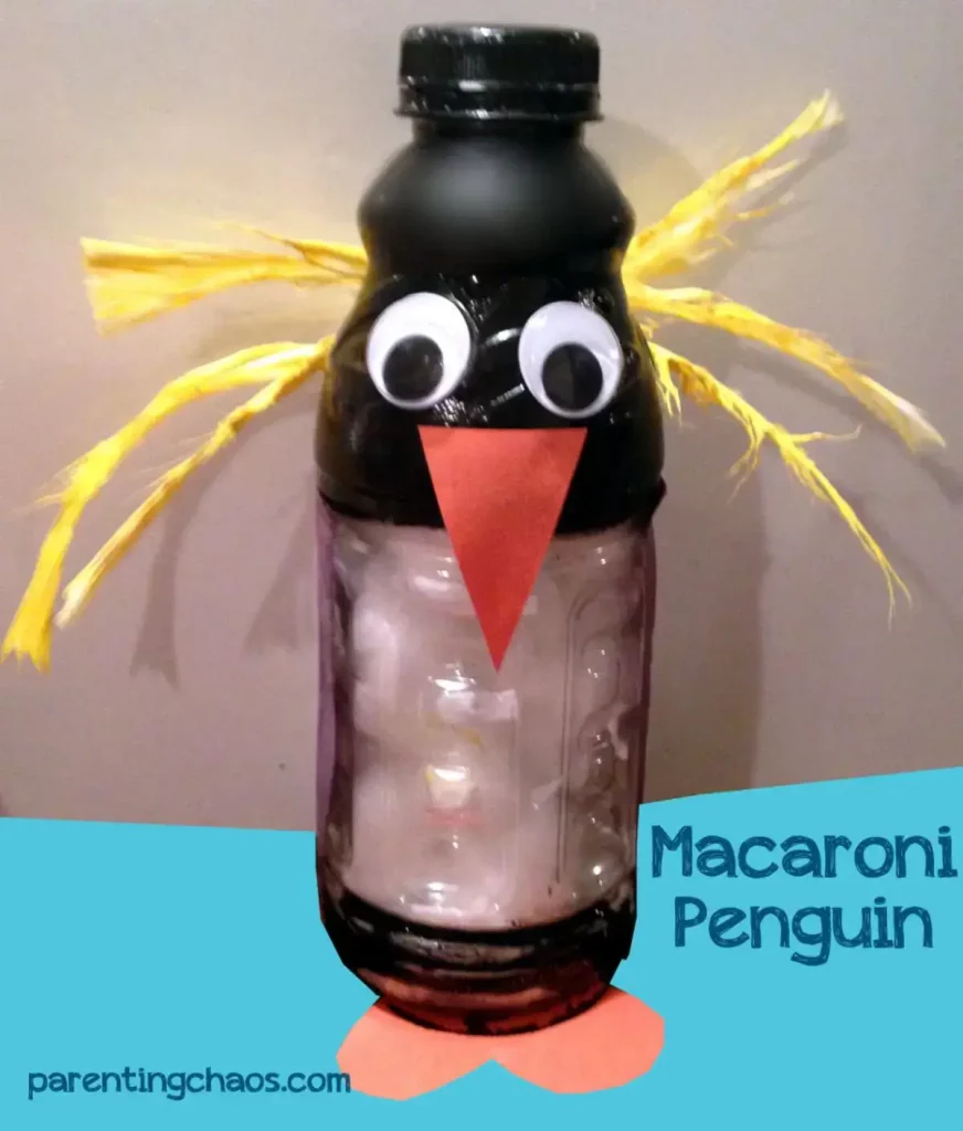 Easy To Make A Macaroni penguin With Waste Bottle Craft Recycled plastic bottle toy ideas