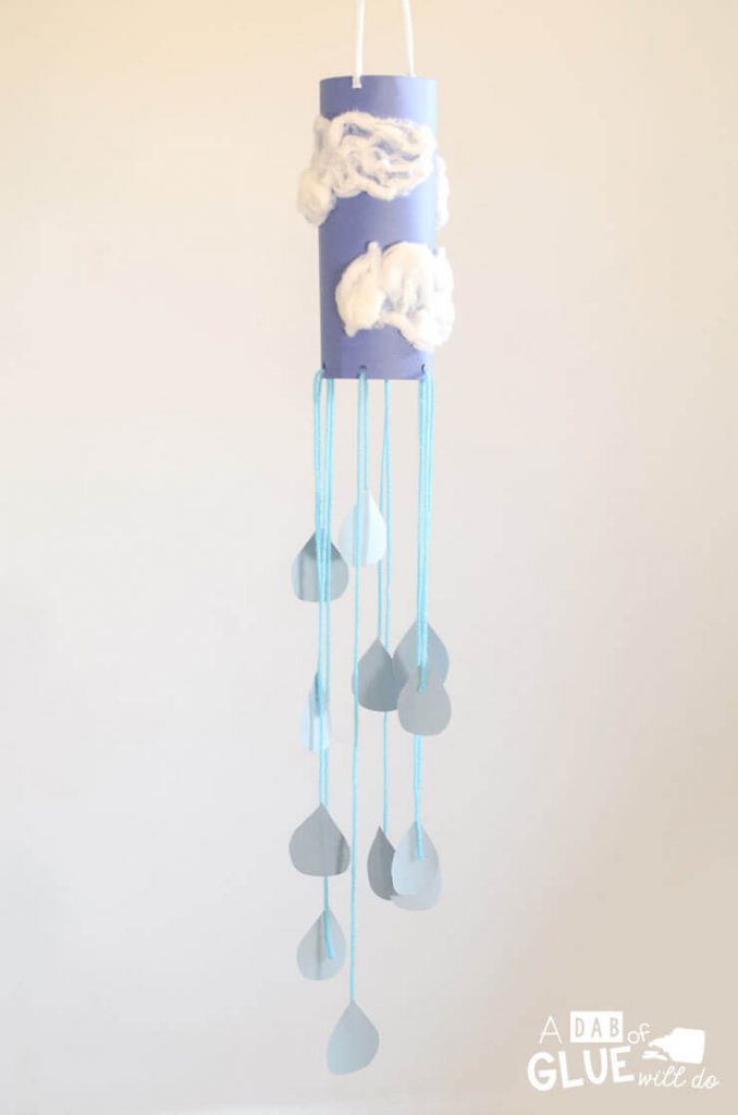 Easy To Make A Rain And Clouds Windsock For Kids DIY Rainy Day Crafts For Kids 