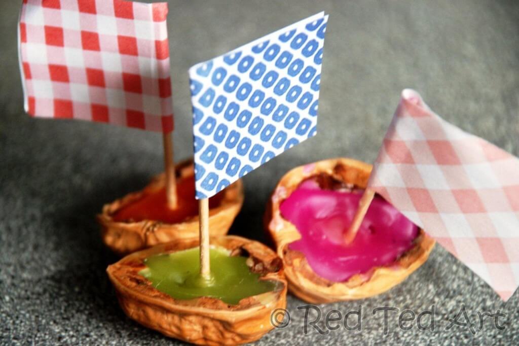 Easy To Make A Walnut Boat Crafts For Preschoolers