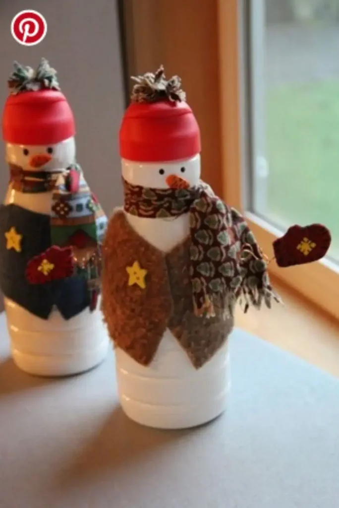 Easy To Make Creamer bottle snowman For Kids Recycled Plastic Bottle Toy Ideas