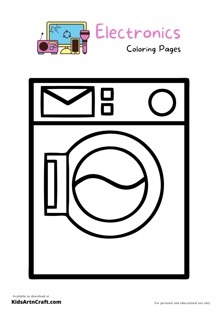 Electronics Coloring Pages For Kids – Free Printables