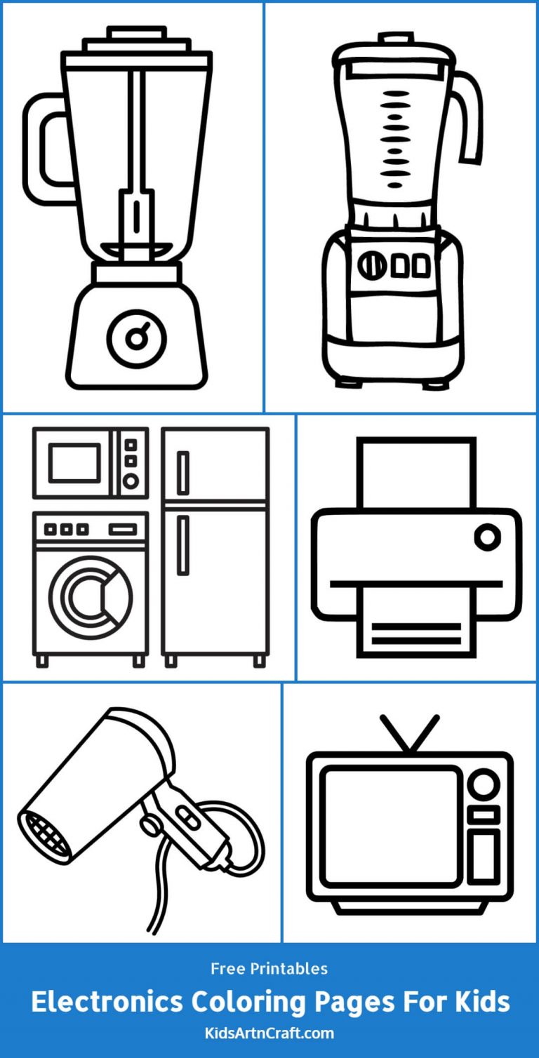 Electronics Coloring Pages For Kids – Free Printables - Kids Art & Craft