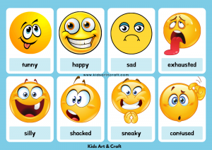 Emotions Flashcards For Kids Free Printable Kids Art & Craft