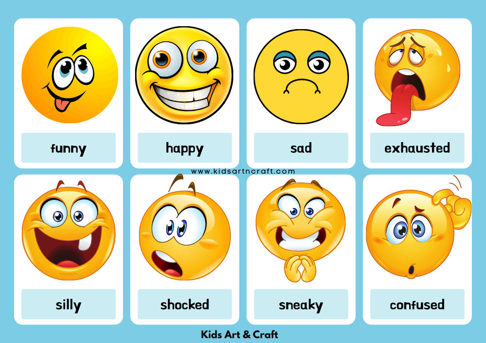Emotions Flashcards For Kids