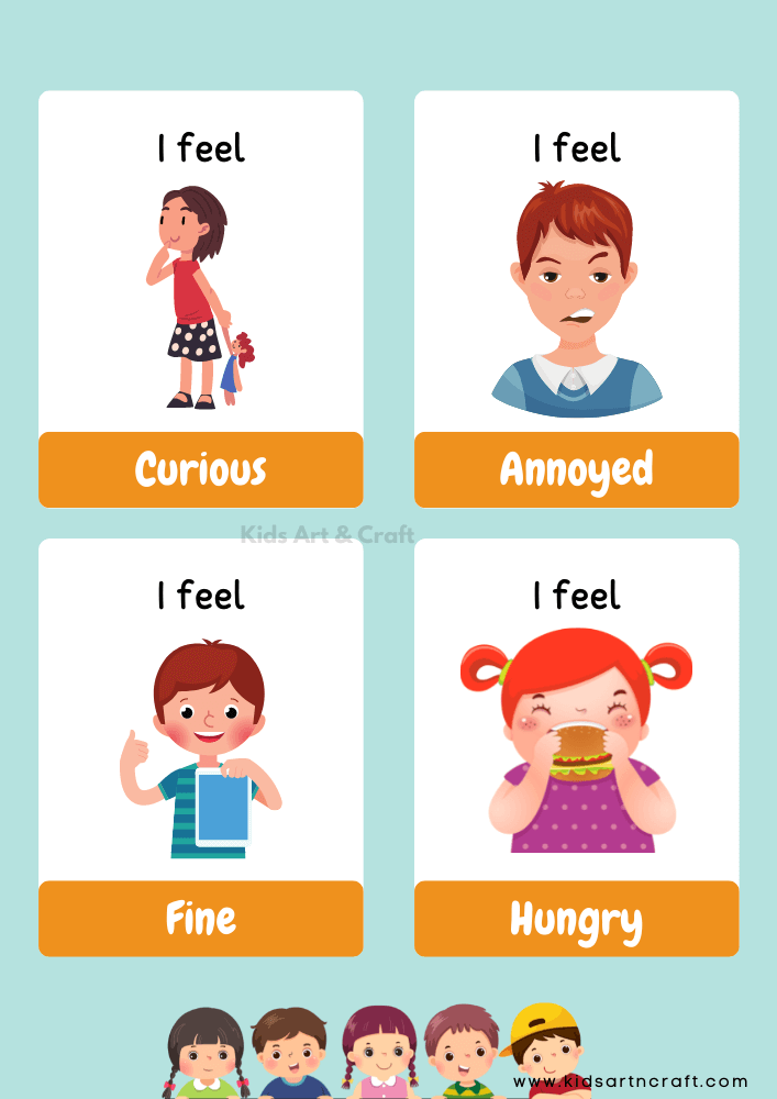 Emotions Flashcards For Preschoolers