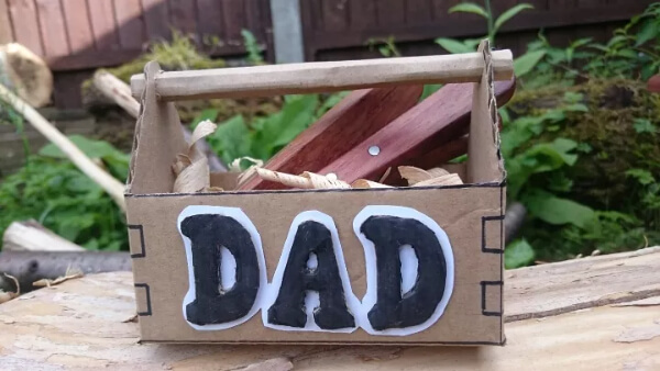 Simple Father's Day Gift Box Tool Box From Recycled Cardboard Festival Cardboard Craft