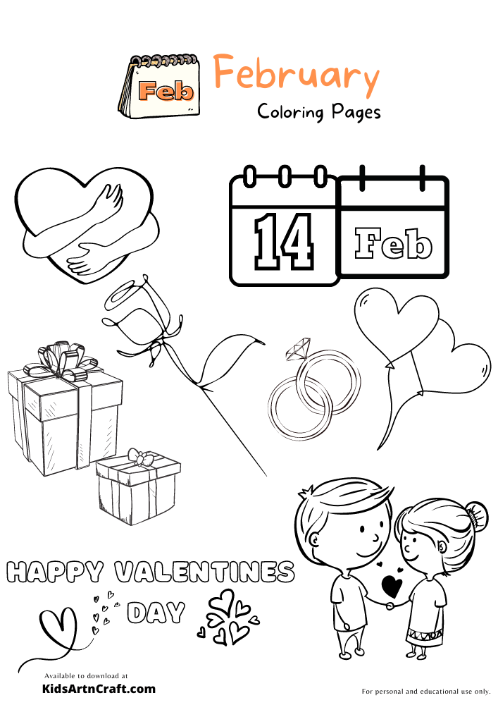 Valentine's Day Coloring Pages For Kids – Free Printables