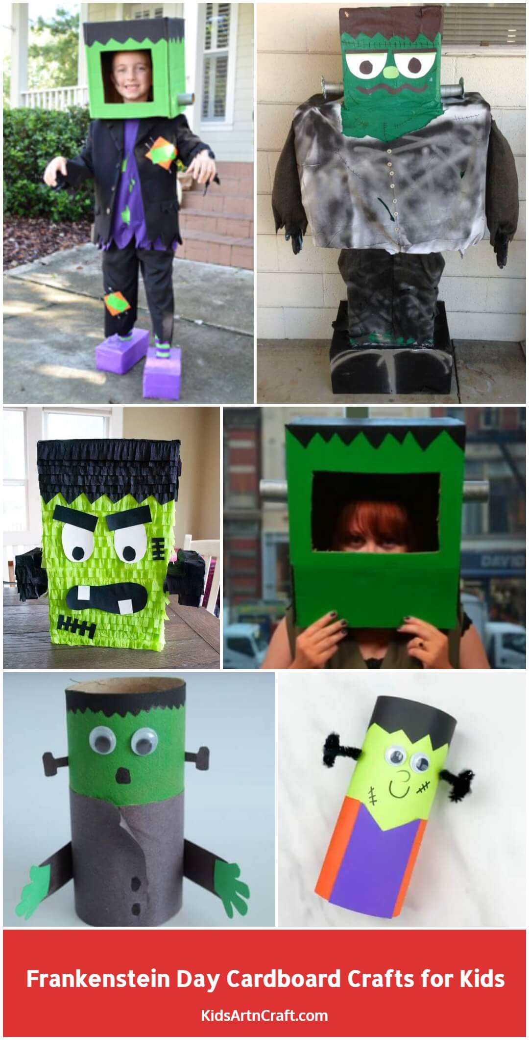 Frankenstein Day Cardboard Crafts For Kids