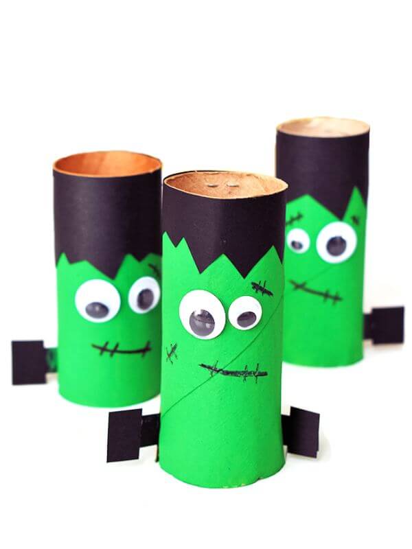 Fun & Easy Frankenstein Craft Using Cardboard Roll