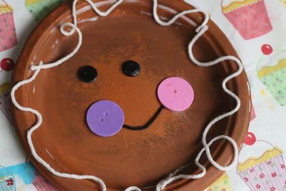Gingerbread Man Craft Activity With Paper Plate For Kids