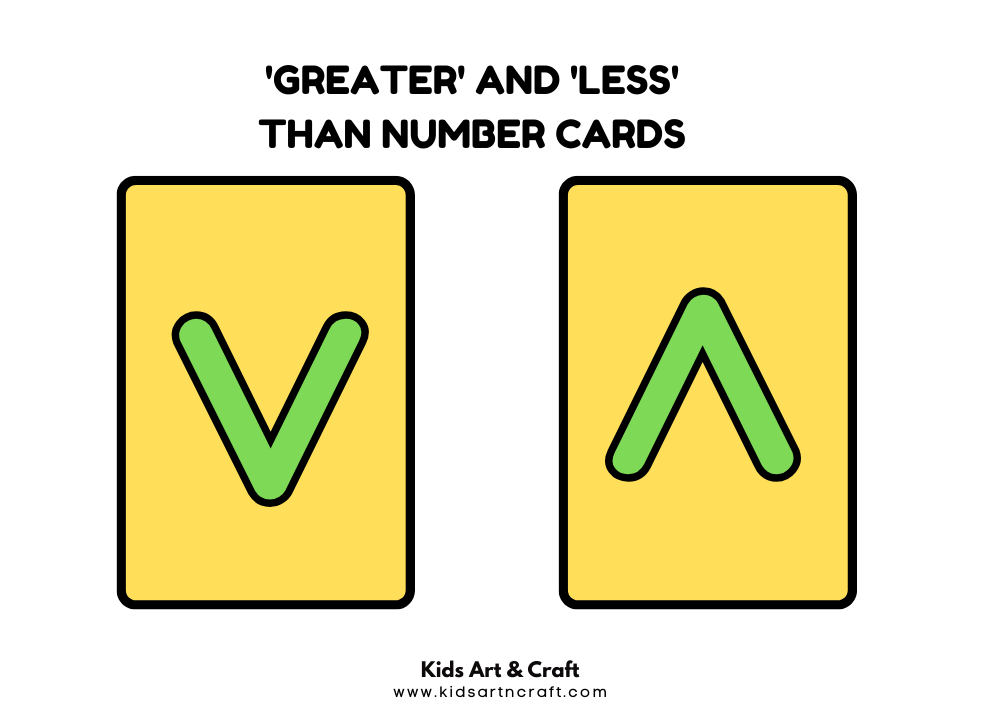 Greater Than and Less Than Activity Flashcards