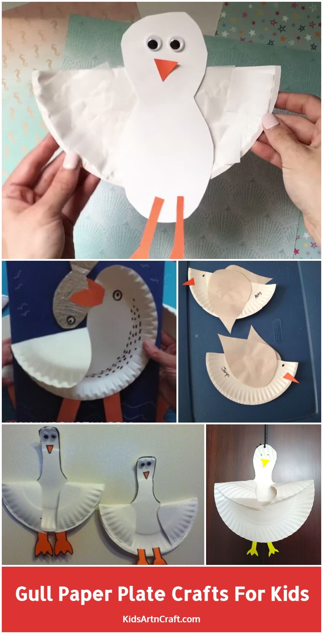 Gull Paper Plate Crafts For Kids