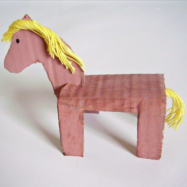 H For Horse Alphabet Zoo Lovers Day Cardboard Craft For Kids