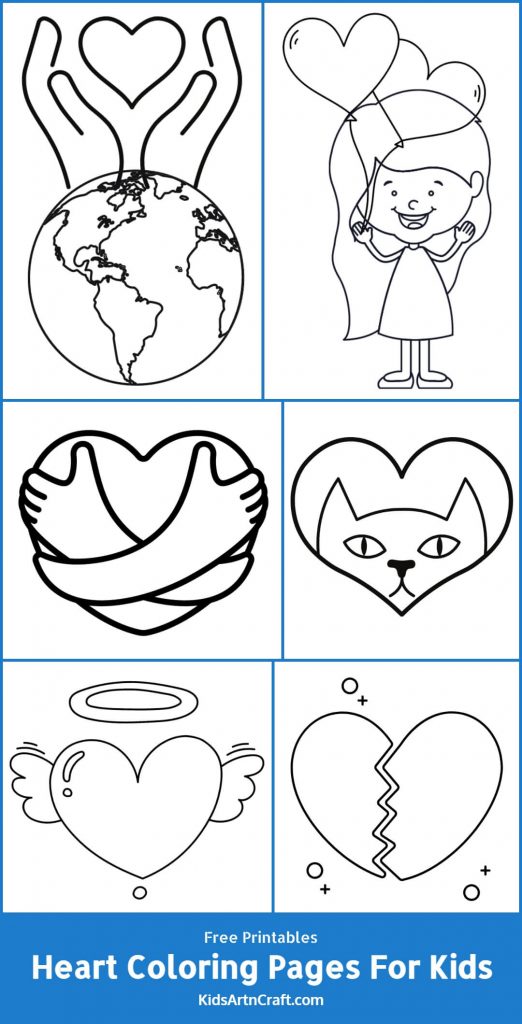Heart Coloring Pages For Kids – Free Printables - Kids Art & Craft