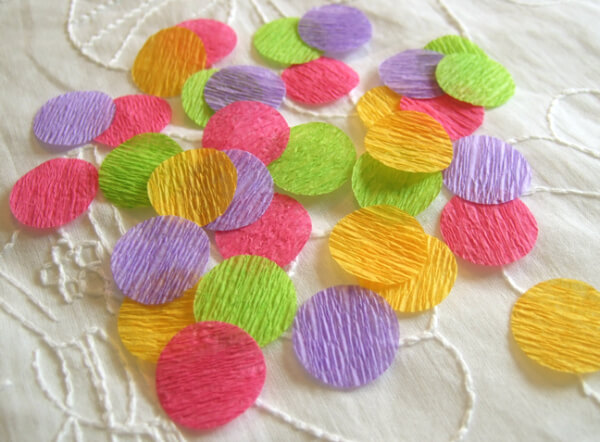 Homemade Crepe Paper Confetti Decoration Craft Idea