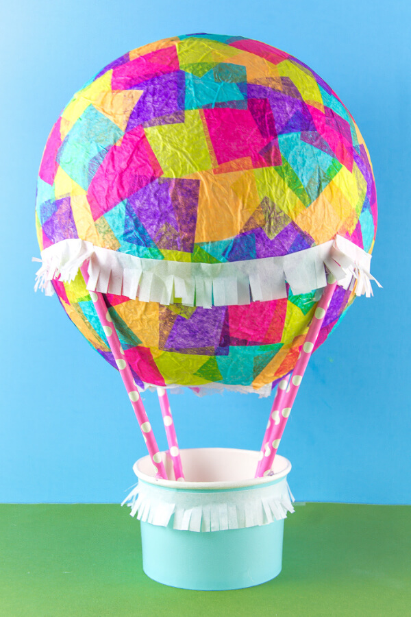 Colourful Hot Air Balloon With Tissue Paper