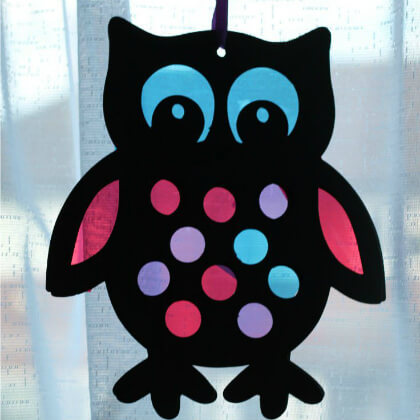 How To Make A Stained Glass Owl For Kids DIY Stained Glass Crafts