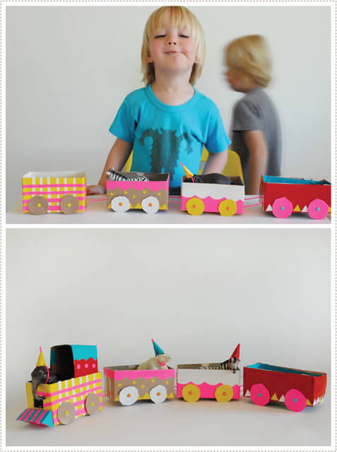   How To Make DIY Toys At Home Animal Circus Train For Kids