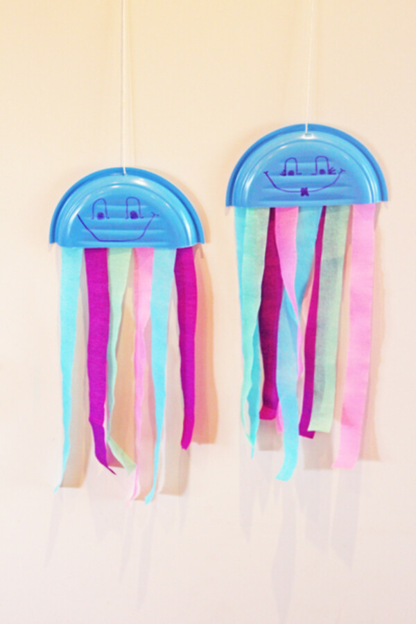 How To Make Hanging Jellyfish Paper Plate Craft For Kids