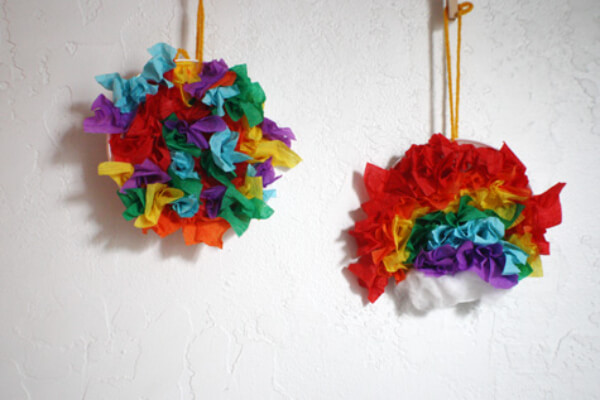 How To Make Rainbows Craft Using Crepe Paper